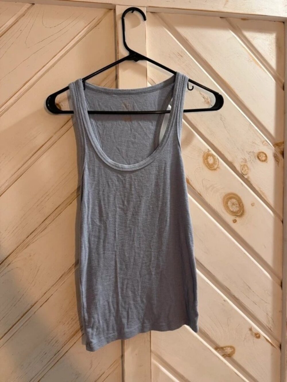 Aerie Light Blue Ribbed Racerback Tank Top Womens M